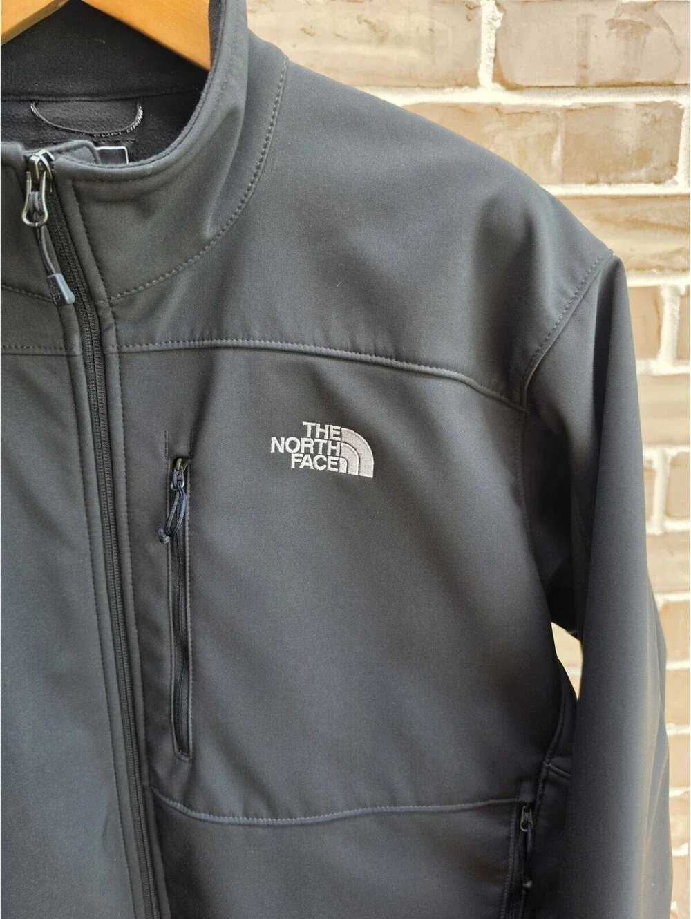 The North Face Men's XXL Apex Bionic Softshell Jacket Black Fleece Full Zip